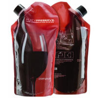 Transport wine with ease in a lightweight, collapsible container that eliminates bottle breakage issues and preserves taste by eliminating oxygen.