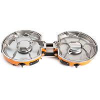 A compact 2 Burner stove that makes packing and cooking on the trail a dream