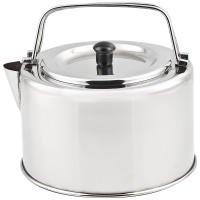 Made from heavy gauge, 18/8 polished stainless steel and folding handles, these tea kettles make great tea at camp and at home.