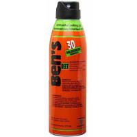 Ben's 30 Tick & Insect Repellent with 30% DEET provides up to 8 hours of protection from mosquitoes, ticks and other biting insects. 177 mL spray.