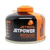 A blend of propane and iso-butane. Propane provides higher vapor pressure to the fuel which means better performance in cold weather. Fits in cooking cup.