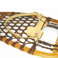 Made of genuine leather, these binding go on any tradition GV snowshoe and come in small, medium and large.