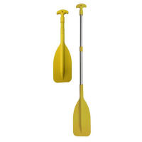 Adjustable lightweight aluminum shaft paddle with high-impact molded plastic blade. Perfect for a back up or safety paddle.