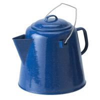 An enamel 20 Cup Coffee pot for a large group or heavy coffee drinker