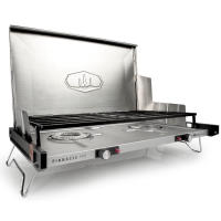 A sleek, efficient 2 burner stove for back country camping