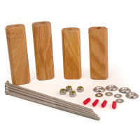 Everything you need to install a canoe seat. Includes wooden spacers, stainless steel bolts, nuts and washers and bolt caps.