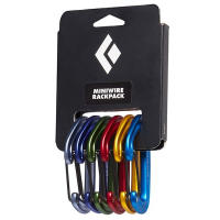 With six of the lightest, fully-functional carabiners in the BD line-up, the MiniWire Rackpack features color-coded carabiners.