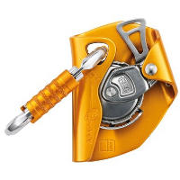 Mobile fall arrest device for rope will stop a slide, fall or uncontrolled descent.  Easy to install and remove.