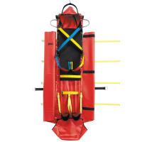 The NEST litter was developed in partnership with the French national caving rescue organization. It allows a victim to be transported horizontally, vertically or at an angle.