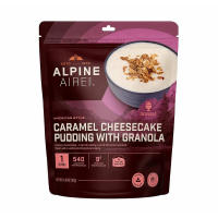 Indulge in AlpineAire Caramel Cheesecake Pudding with creamy cheesecake flavour, luscious caramel and crunchy vanilla almond granola. A decadent trail dessert.