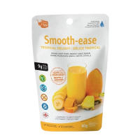 Happy Yak Smooth-Ease Tropical Delight smoothie - banana, pineapple, pumpkin & sweet potato with 9g protein. Freeze-dried, sustainable fuel for any adventure.