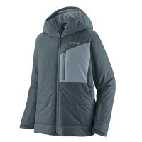 Patagonia Women’s Insulated Snowfarer Jacket delivers waterproof H2No® protection, 150-g Thermogreen® warmth, pit zips and a helmet-compatible hood for cold ski days.