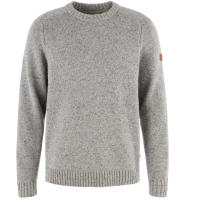 Fjällräven Men’s Övik Neps Knit Sweater combines warm merino wool with recycled polyamide, saddle shoulders and a rustic textured knit for everyday layering.